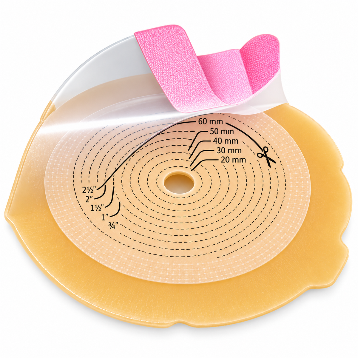 MED 60mm Flat Base Plate with Spiral Adhesive