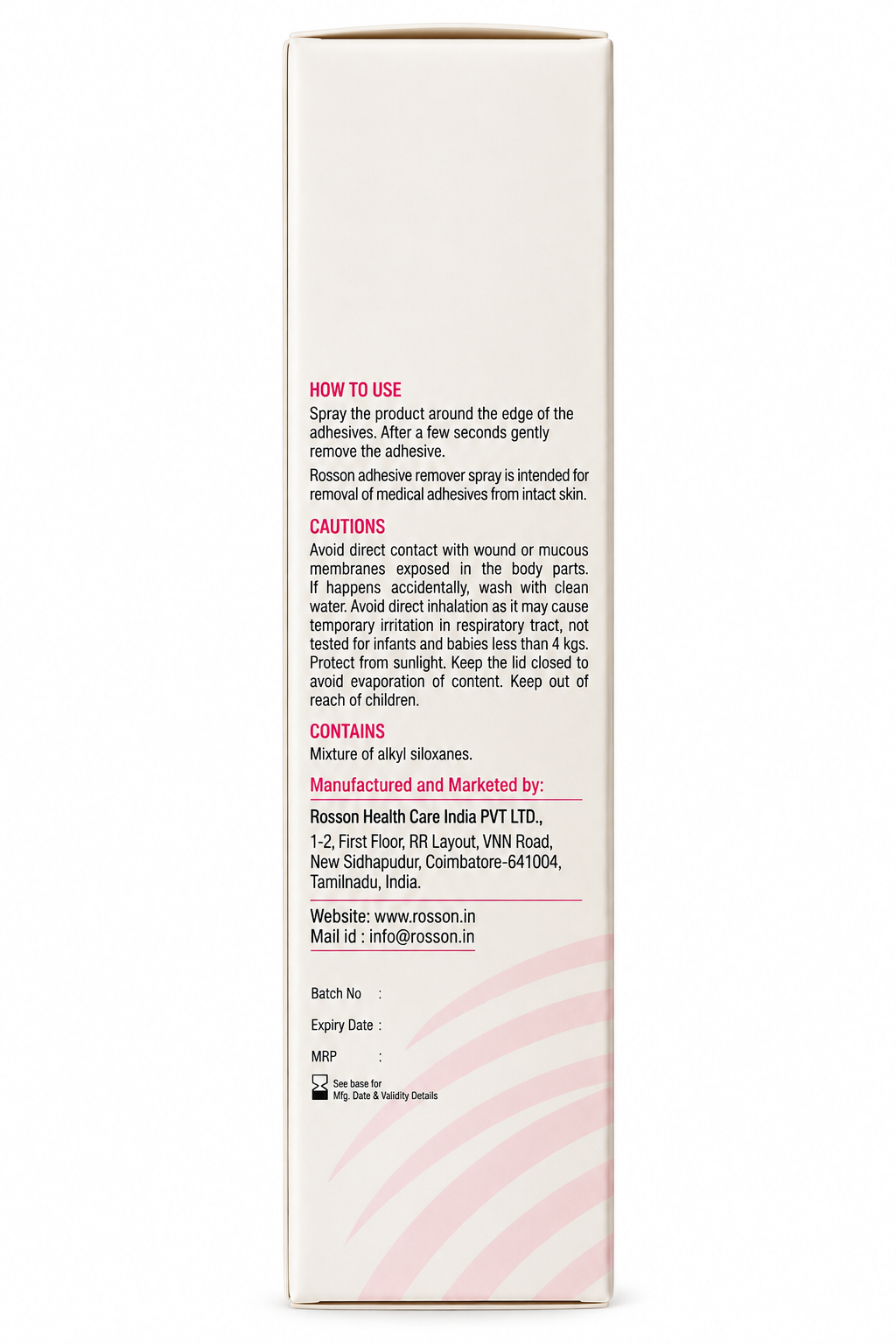 Adhesive remover spray 100ml