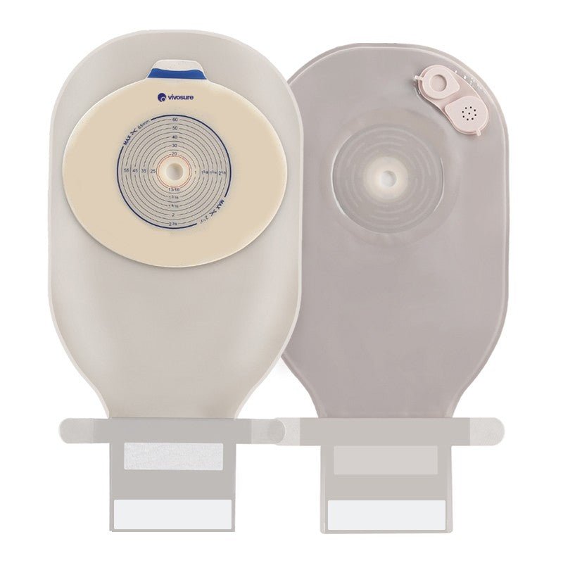 VIVOELITE 1 Pc Colostomy/Ileostomy Flat Transparent Bag