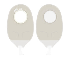 VIVOELITE 2 Pc Urostomy 60mm Transparent Bag